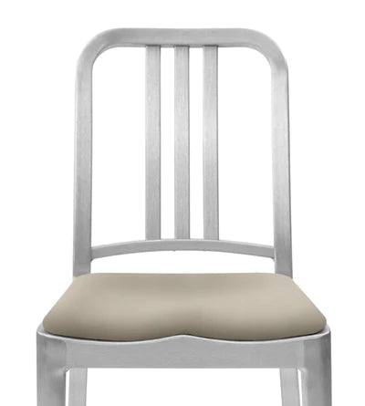 Emeco Heritage Stacking Chair Side/Dining Emeco Hand Brushed Leather Alternative Taupe +$180 All-round soft plastic TPU glides (set of 4) +$20