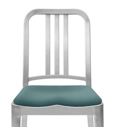 Emeco Icon Bar Stool Side/Dining Emeco Hand Brushed Leather Alternative Light Blue +$180 No Glides