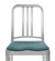 Emeco Icon Bar Stool Side/Dining Emeco Hand Brushed Leather Alternative Light Blue +$180 No Glides