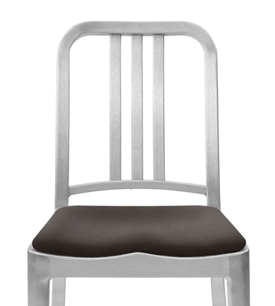 Emeco Navy Bar Stool With Arms Side/Dining Emeco Hand Brushed Leather Spinneybeck Volo Black +$275 No Glides