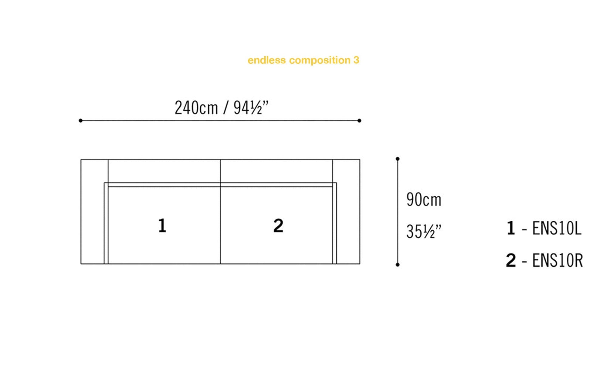 Endless Sofa Composition 3 Sofa Bensen 