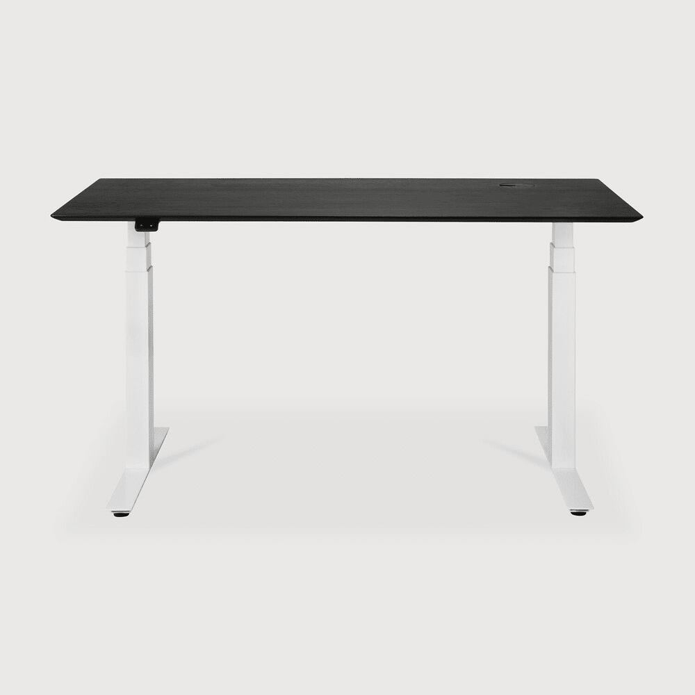 Bok Adjustable Desk Desk Ethnicraft Black Oak / White 