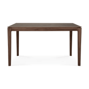 Brown Oak and Teak Dining Table Dining Tables Ethnicraft 55.1 In Width Brown Teak 