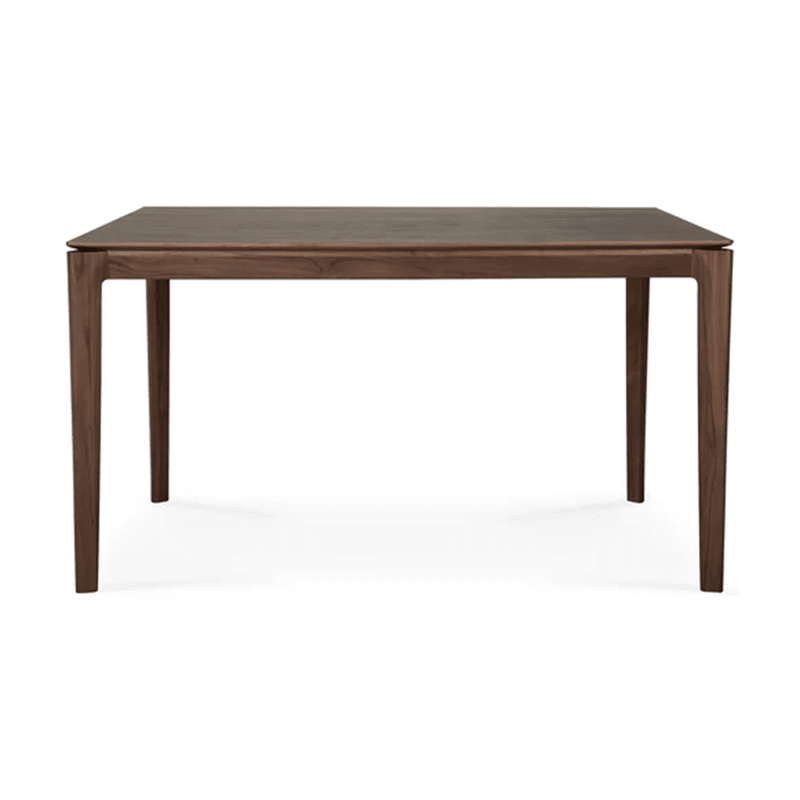 Brown Oak and Teak Dining Table Dining Tables Ethnicraft 55.1 In Width Brown Teak 
