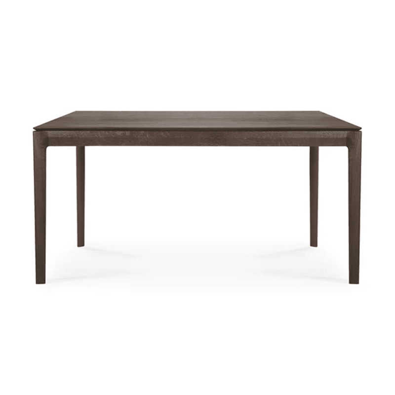 Brown Oak and Teak Dining Table Dining Tables Ethnicraft 63 In Width Brown Oak 
