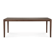 Brown Oak and Teak Dining Table Dining Tables Ethnicraft 78.7 In Width Brown Teak 