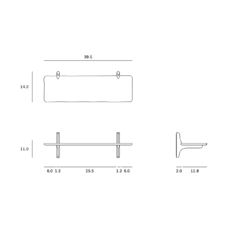 PI Single Wall Shelf Shelf Ethnicraft 