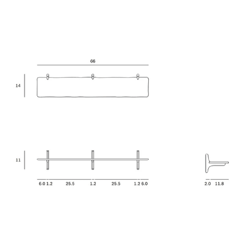 PI Single Wall Shelf Shelf Ethnicraft 