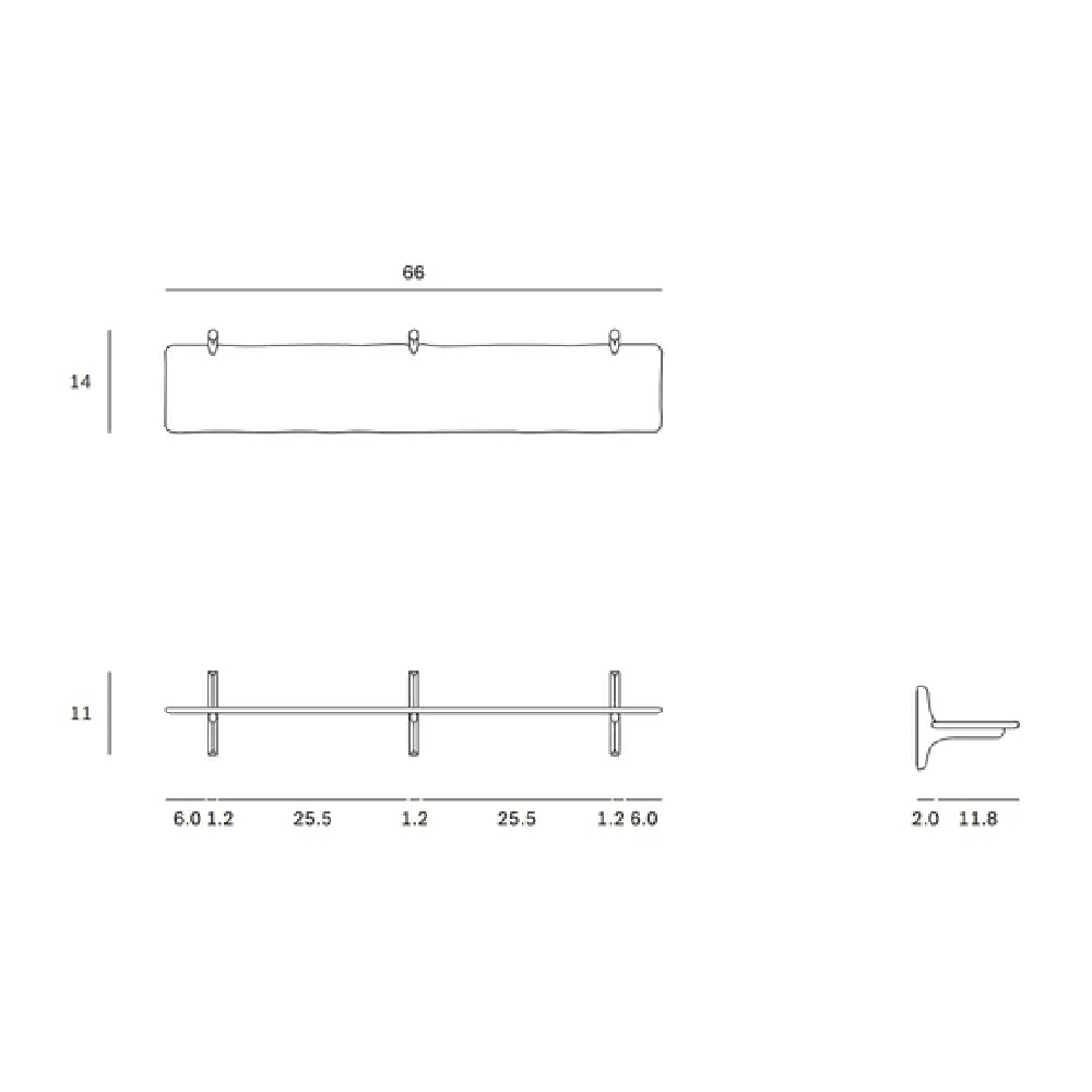 PI Single Wall Shelf Shelf Ethnicraft 