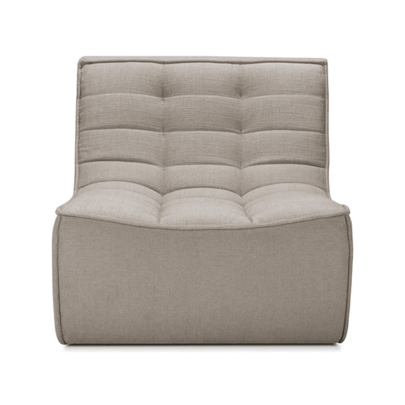 N701 - 1 Seater Sofa Module Sofa Ethnicraft Ecru Eco Fabric 