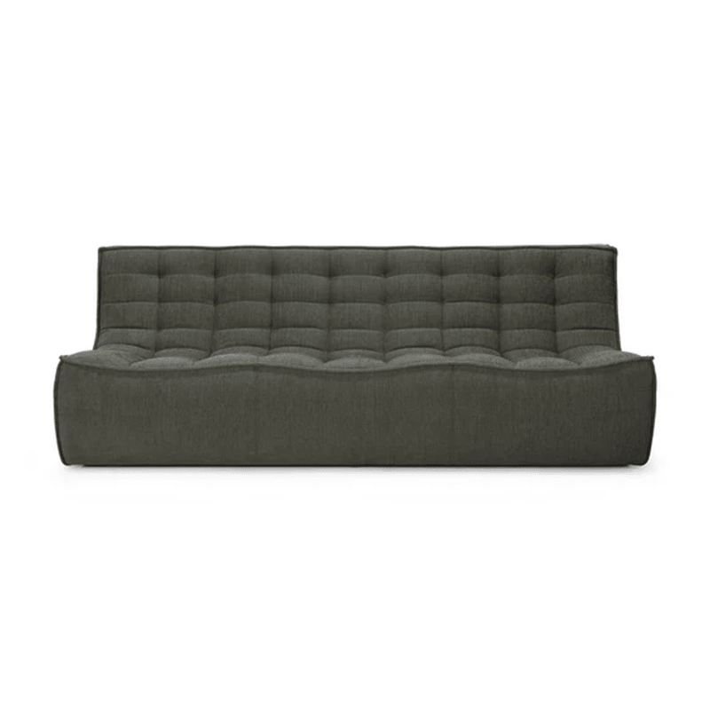 N701 - 3 Seater Sofa Module Sofa Ethnicraft Moss Eco Fabric 