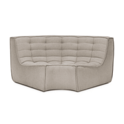 N701 Sofa - Round Corner Sofa Ethnicraft Ecru Eco Fabric 