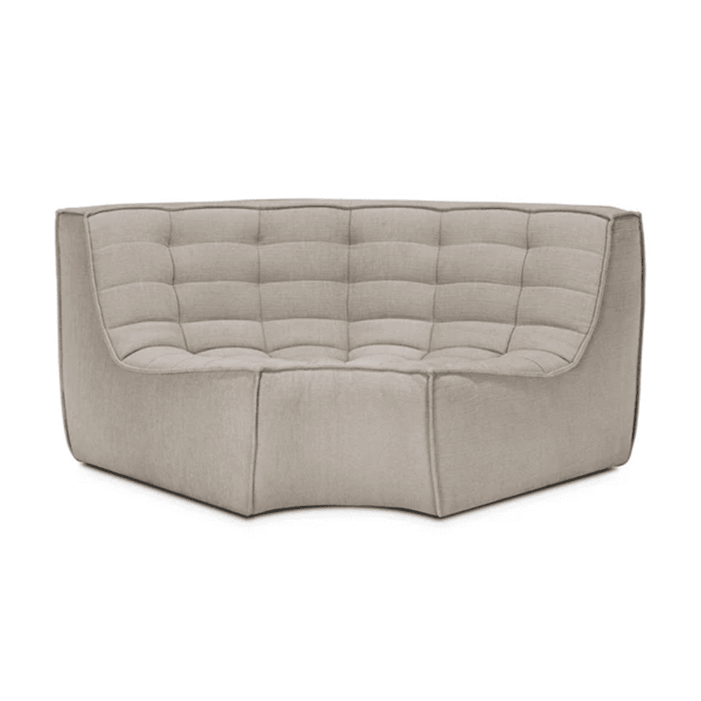 N701 Sofa - Round Corner Sofa Ethnicraft Ecru Eco Fabric 