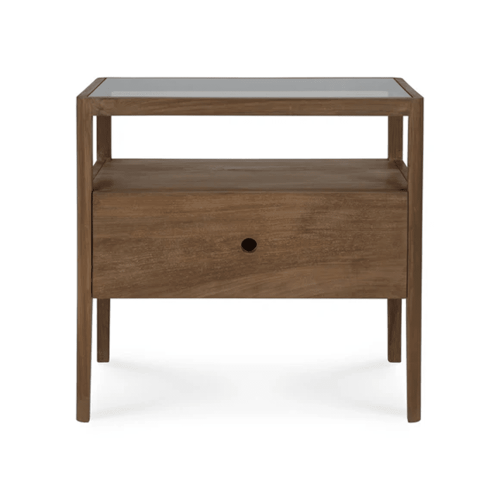 Oak Spindle Bedside Table side/end table Ethnicraft Reclaimed Teak 