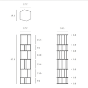 Oak Stairs Column Book Shelf Ethnicraft 