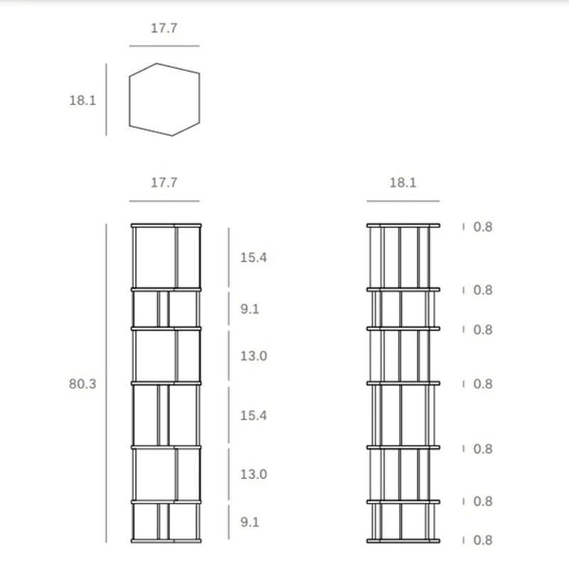 Oak Stairs Column Book Shelf Ethnicraft 