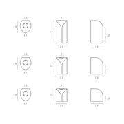 PI Candle Holders (Set of 3) Candles and Candleholders Ethnicraft 