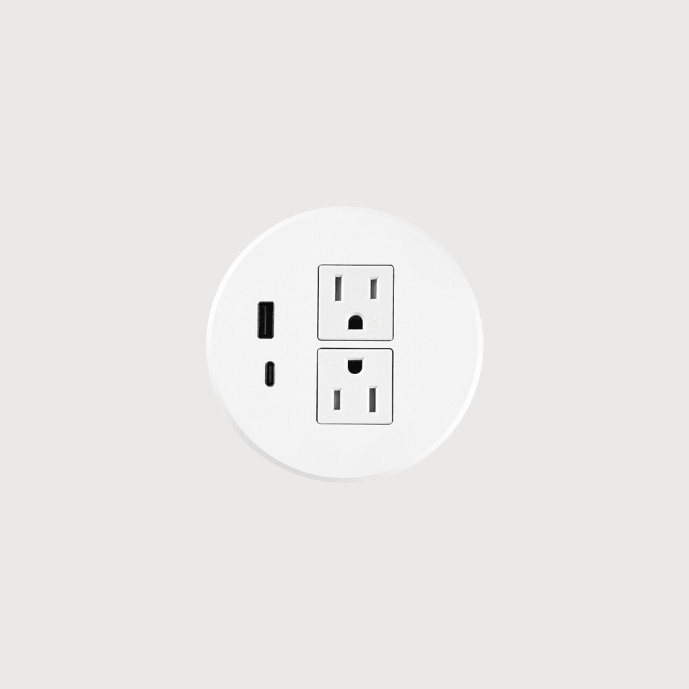 Power Circle Accessories Ethnicraft White NEMA 5-15 (15A) (15A) (US CA MX JP) 