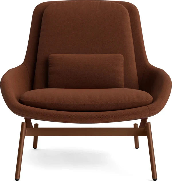 Field Lounge Chair lounge chair BluDot Maharam Mode in Pathway w/ Rust base 