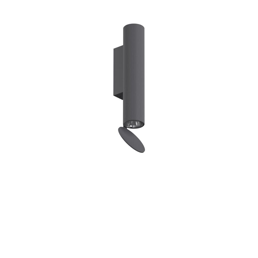 Flauta Riga Outdoor Wall Sconce Outdoor Lighting Flos Anthracite 225mm / 8.9" 2700K