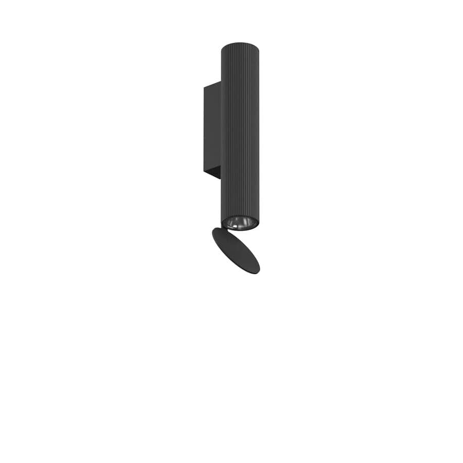 Flauta Riga Outdoor Wall Sconce Outdoor Lighting Flos Black 225mm / 8.9" 2700K