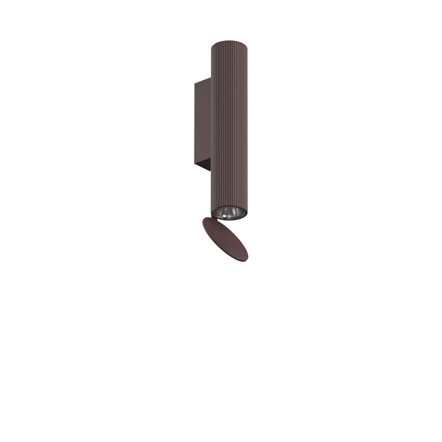 Flauta Riga Outdoor Wall Sconce Outdoor Lighting Flos Dark Brown 225mm / 8.9" 2700K