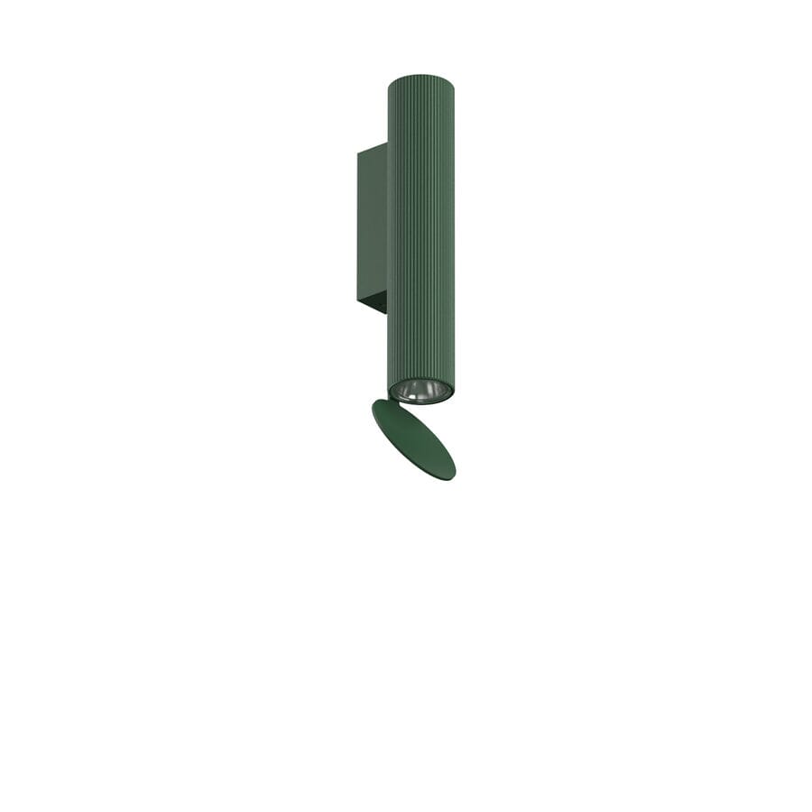 Flauta Riga Outdoor Wall Sconce Outdoor Lighting Flos Forest Green 225mm / 8.9" 2700K