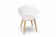 Duna 02 Wood Leg Chair With Seat Cushion Chairs Arper 