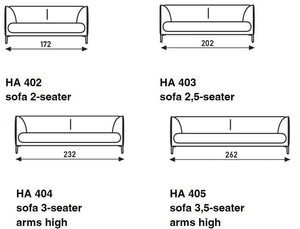 Figura High Arm 2.5 Seater Sofa Sofa Artifort 