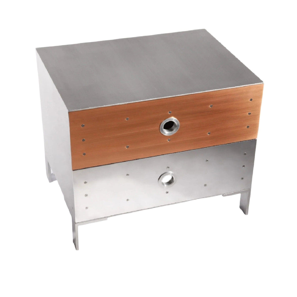 Fleet Night Stand - Aluminum nightstand Jesse Brody Design Studios 