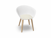 Duna 02 Wood Leg Chair With Seat Cushion Chairs Arper 