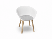 Duna 02 Wood Leg Chair With Seat Cushion Chairs Arper 