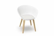 Duna 02 Wood Leg Chair With Seat Cushion Chairs Arper 