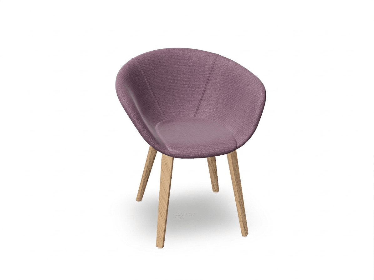 Duna 02 Wood Leg Chair With Front Upholstery Chairs Arper 