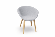 Duna 02 Wood Leg Chair With Front Upholstery Chairs Arper 