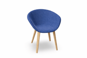 Duna 02 Wood Leg Chair With Front Upholstery Chairs Arper 
