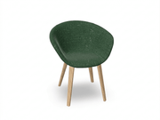 Duna 02 Wood Leg Chair With Front Upholstery Chairs Arper 