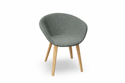 Duna 02 Wood Leg Chair With Front Upholstery Chairs Arper 