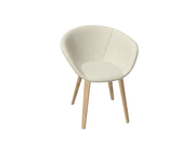 Duna 02 Wood Leg Chair With Front Upholstery Chairs Arper 