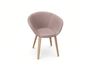 Duna 02 Wood Leg Chair With Front Upholstery Chairs Arper 