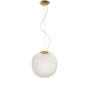 Gem Suspension Lamp suspension lamps Foscarini Gold frame & white shade 