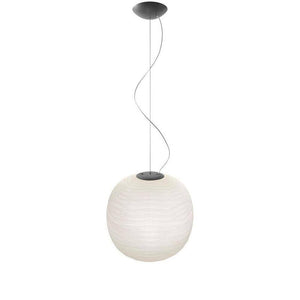 Gem Suspension Lamp suspension lamps Foscarini Graphite frame & white shade 