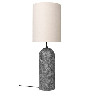 Gravity Floor Lamp - XL High Floor Lamps Gubi Canvas Shade Grey Marble 