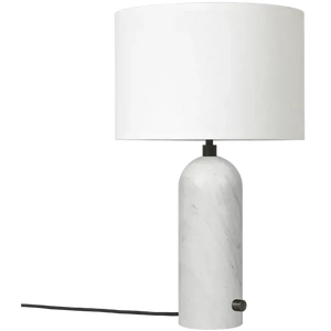 Gravity Table Lamp Table Lamps Gubi White Marble White shade Large