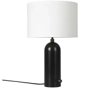 Gravity Table Lamp Table Lamps Gubi Black Marble White shade Large