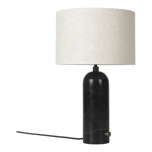 Gravity Table Lamp Table Lamps Gubi Blackened Steel Canvas Shade Small