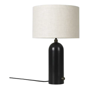 Gravity Table Lamp Table Lamps Gubi Black Marble Canvas Shade Small