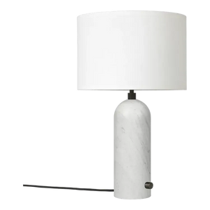 Gravity Table Lamp Table Lamps Gubi White Marble White shade Small