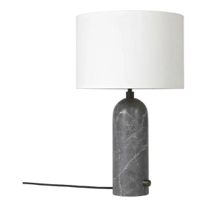 Gravity Table Lamp Table Lamps Gubi Grey Marble White shade Small
