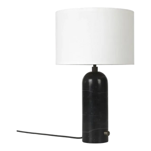 Gravity Table Lamp Table Lamps Gubi Blackened Steel White shade Small